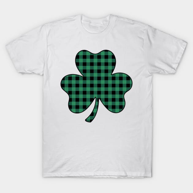 Plaid Shamrock  St Patrick's Day T-Shirt by Rosiengo